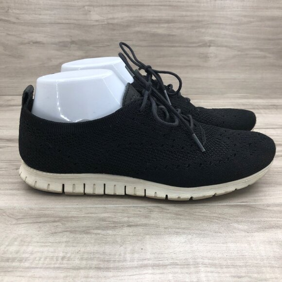 Women Cole Haan Sneakers Womens 8B Zerogrand Black Mesh Lace Up Shoes